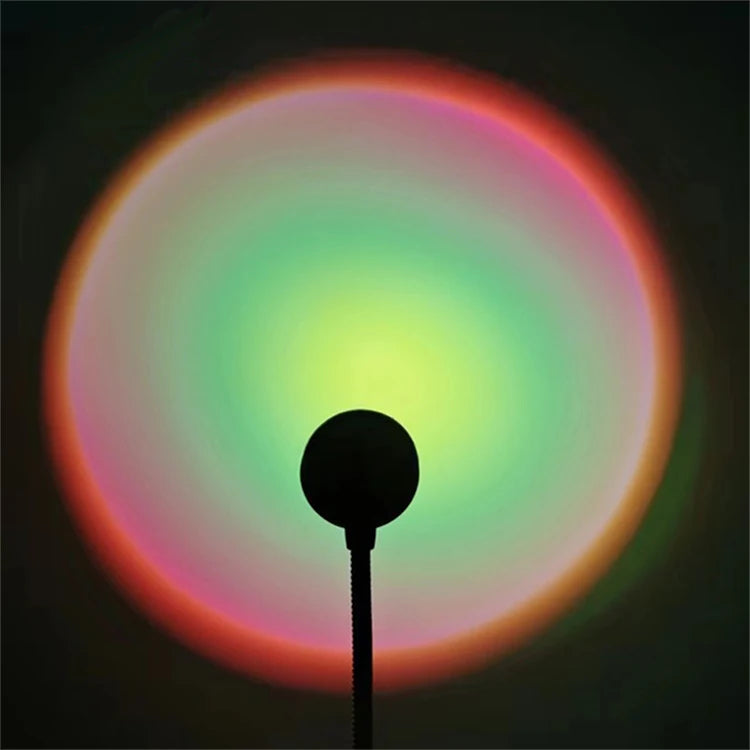 Lampada LED al tramonto USB con spedizione diretta senza marchio di scelta, proiettore di luce notturna al neon arcobaleno, illuminazione da parete per fotografia