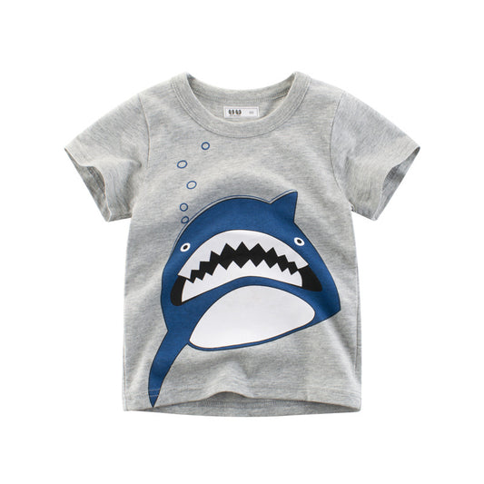 Boys' Short Sleeved Round Neck Baby Clothes