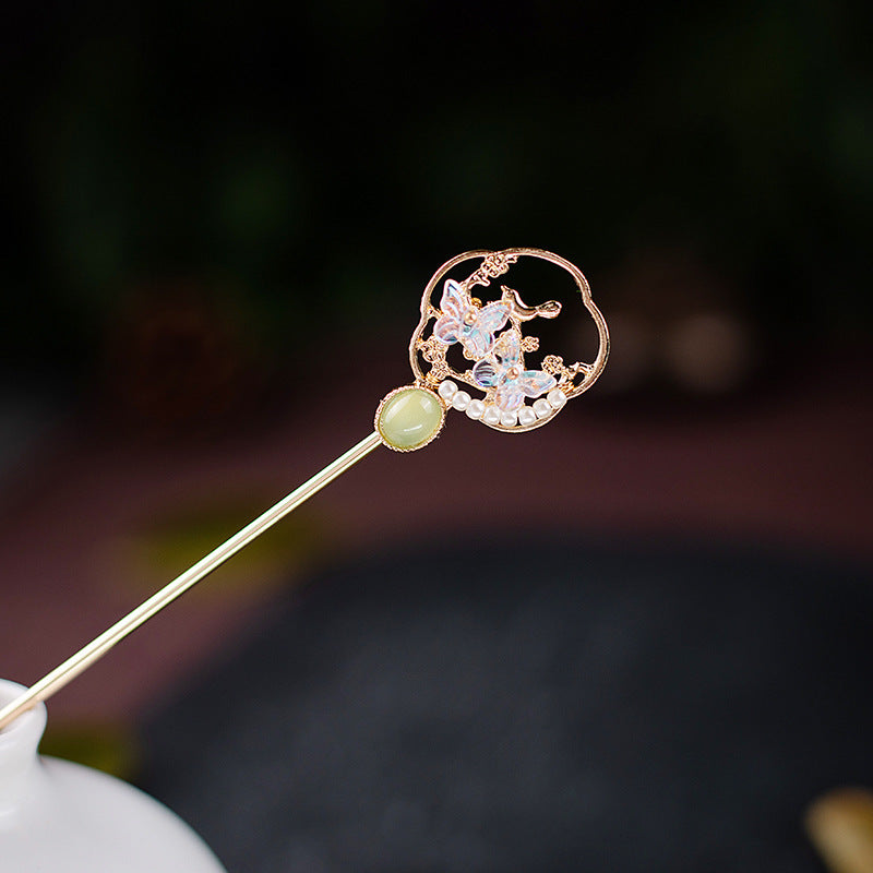 Ancient Style Han Chinese Clothing Handmade Updo Alloy Hairpin Hairpin