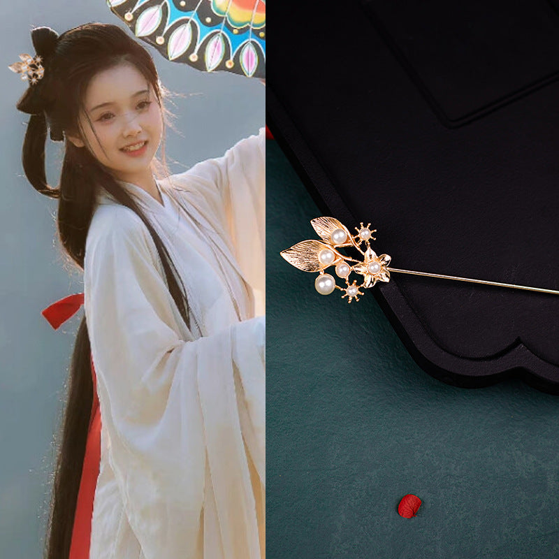 Ancient Style Han Chinese Clothing Handmade Updo Alloy Hairpin Hairpin