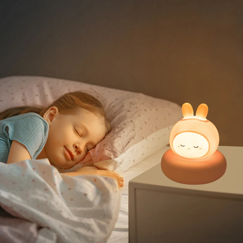 Cute Animal Night Light for Kids 3 Level Dimmable Nursery Sleeping Lamp Touch Control Nightlight for Breastfeeding Toddler Decor