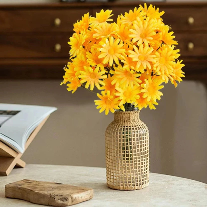 1Pc Artificial Simulation Flowers Handheld Silk Chrysanthemum Wedding Bridal Bouquets Home Vase Outdoor Garden Festival Diy Gift
