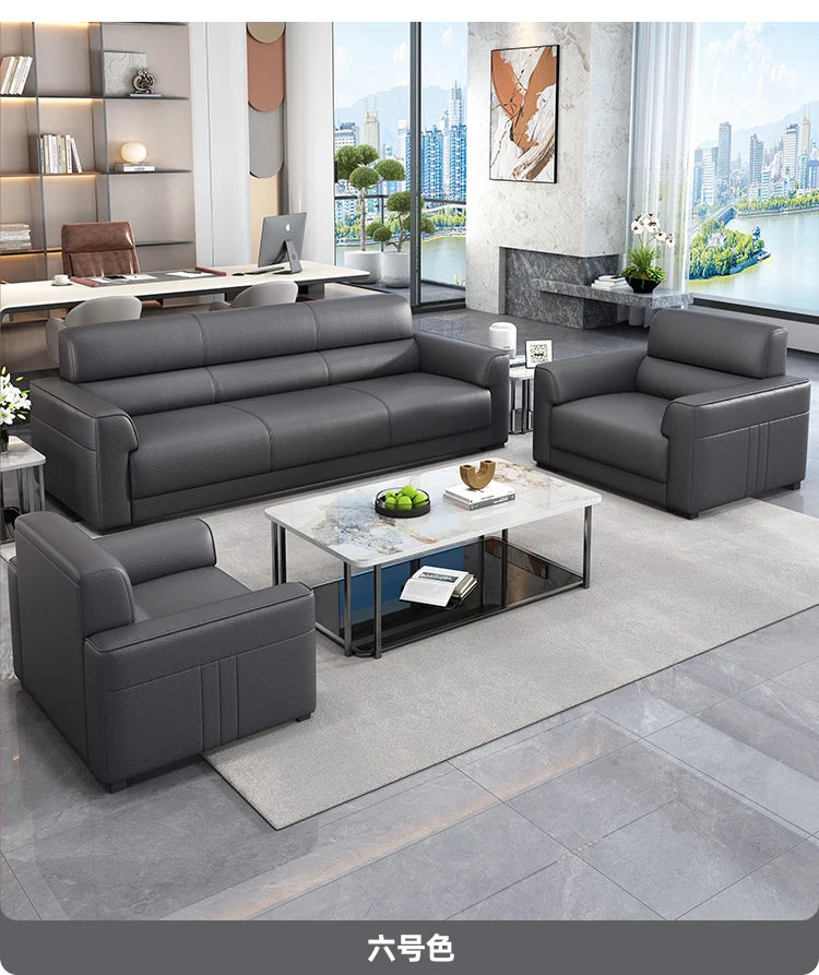 Office Sofa Is Simple, Modern Boss Business Reception, Small Three-person Sleeping Sofa Coffee Table