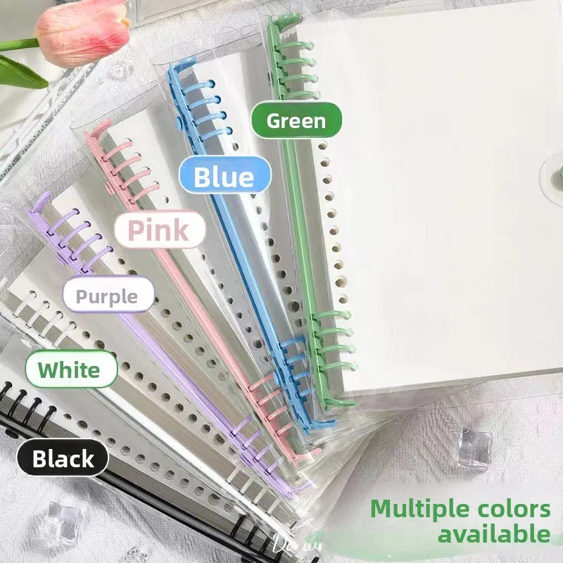 120Pages A5 Loose Spiral Notebook Detachable Coil Notebook PVC Waterproof Cover Simple Student Notepad School Supplies