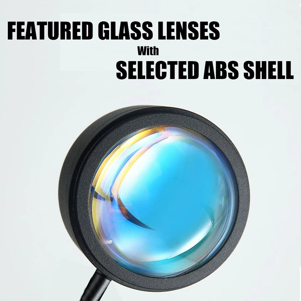 Lampada LED al tramonto USB con spedizione diretta senza marchio di scelta, proiettore di luce notturna al neon arcobaleno, illuminazione da parete per fotografia