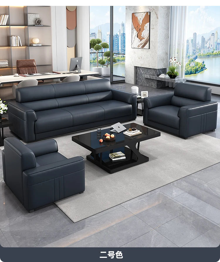 Office Sofa Is Simple, Modern Boss Business Reception, Small Three-person Sleeping Sofa Coffee Table