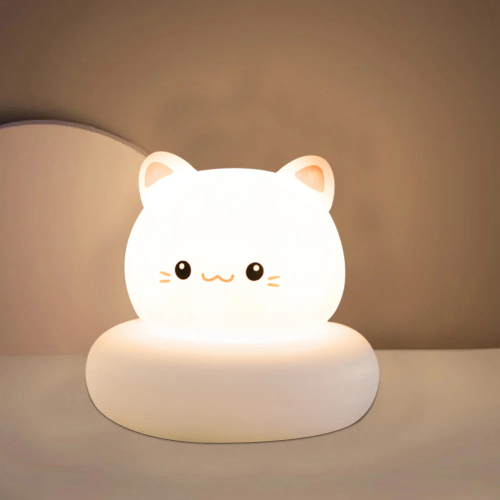 Cute Animal Night Light for Kids 3 Level Dimmable Nursery Sleeping Lamp Touch Control Nightlight for Breastfeeding Toddler Decor