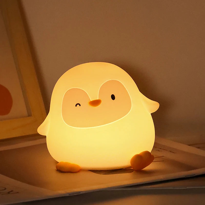 Cute Silicone Squishy Night Lamp Fox Rabbit Dimmable Nursery Nightlight Rechargeable Timing Bedside Table Lamp With Touch Sensor