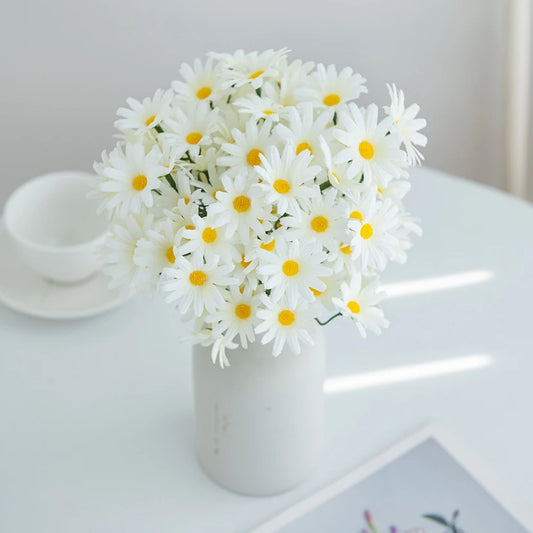 1Pc Artificial Simulation Flowers Handheld Silk Chrysanthemum Wedding Bridal Bouquets Home Vase Outdoor Garden Festival Diy Gift