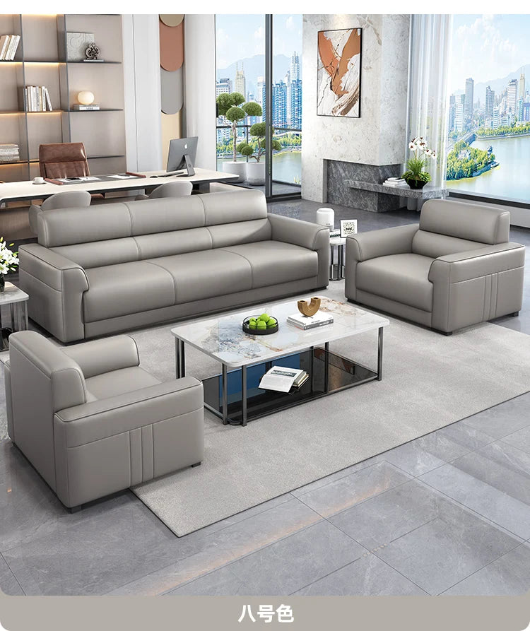 Office Sofa Is Simple, Modern Boss Business Reception, Small Three-person Sleeping Sofa Coffee Table