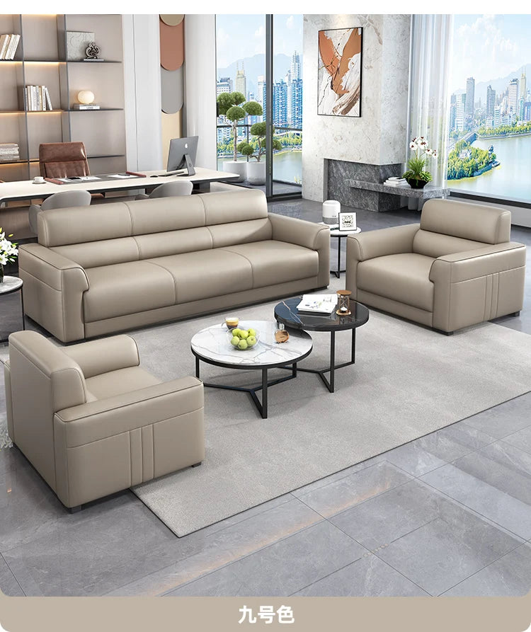 Office Sofa Is Simple, Modern Boss Business Reception, Small Three-person Sleeping Sofa Coffee Table