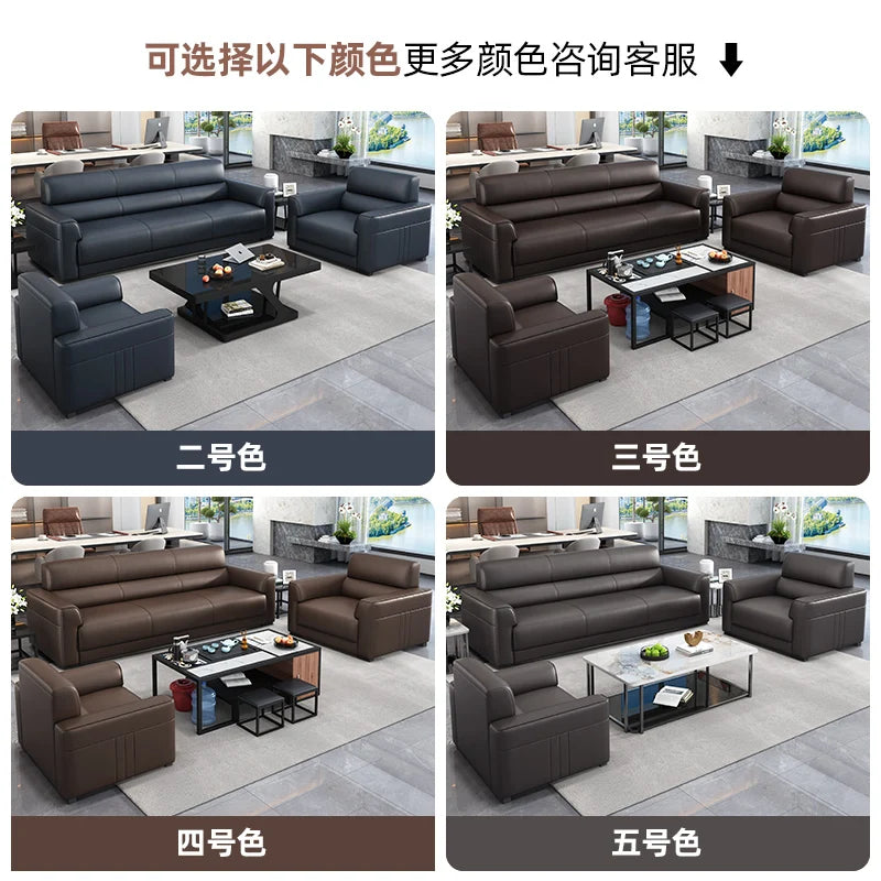 Office Sofa Is Simple, Modern Boss Business Reception, Small Three-person Sleeping Sofa Coffee Table