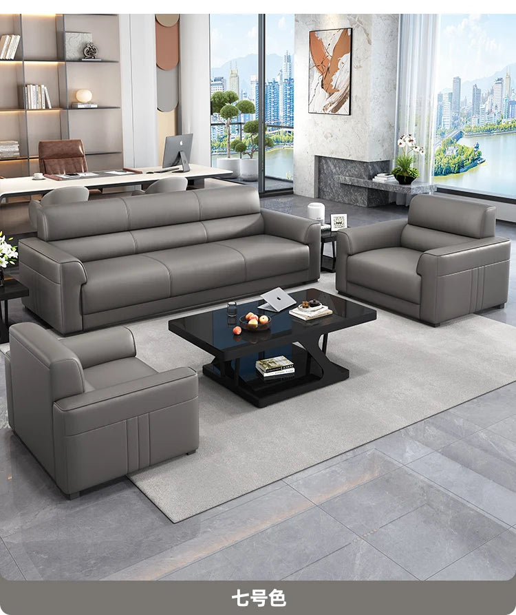 Office Sofa Is Simple, Modern Boss Business Reception, Small Three-person Sleeping Sofa Coffee Table