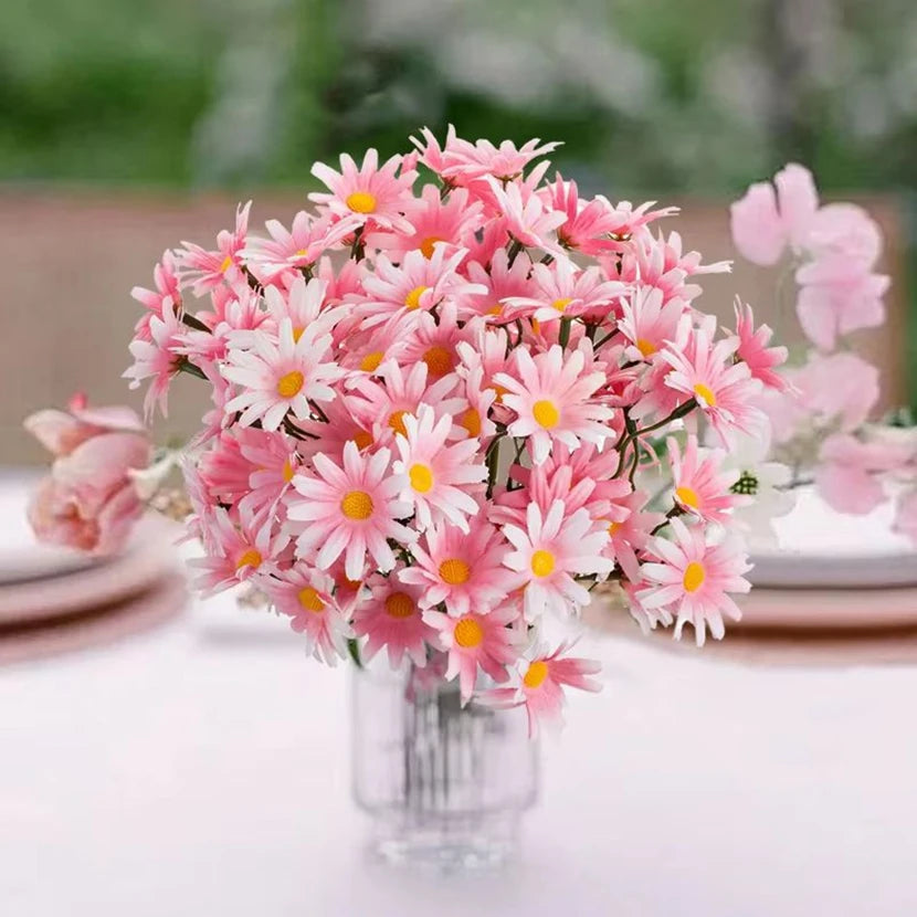 1Pc Artificial Simulation Flowers Handheld Silk Chrysanthemum Wedding Bridal Bouquets Home Vase Outdoor Garden Festival Diy Gift