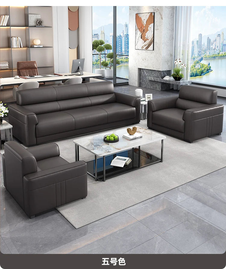 Office Sofa Is Simple, Modern Boss Business Reception, Small Three-person Sleeping Sofa Coffee Table