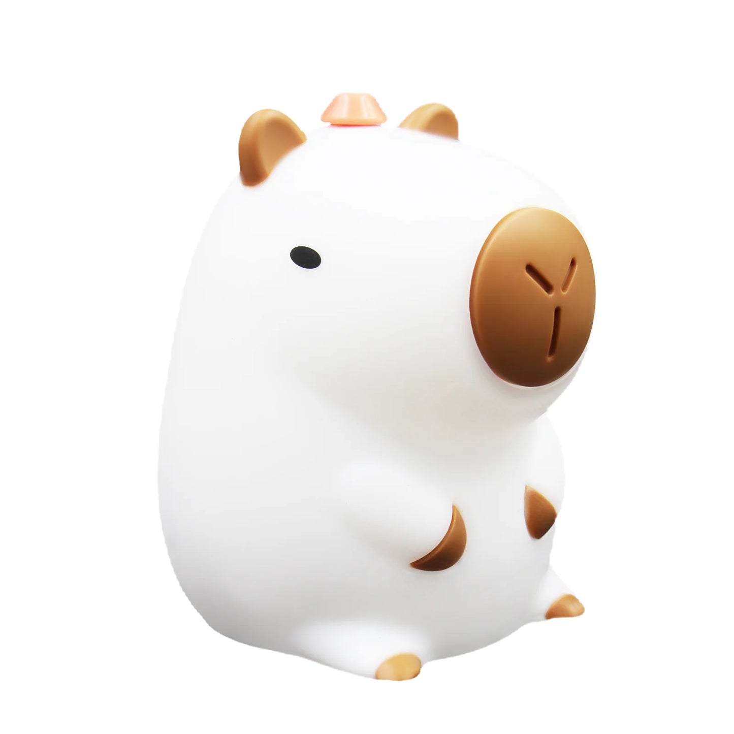 Cute Capybara Night Light Novelty Dimmable Nursery Nightlight Rechargeable Touch Lamp Silicone Pat Lamp for Kids Room Decor