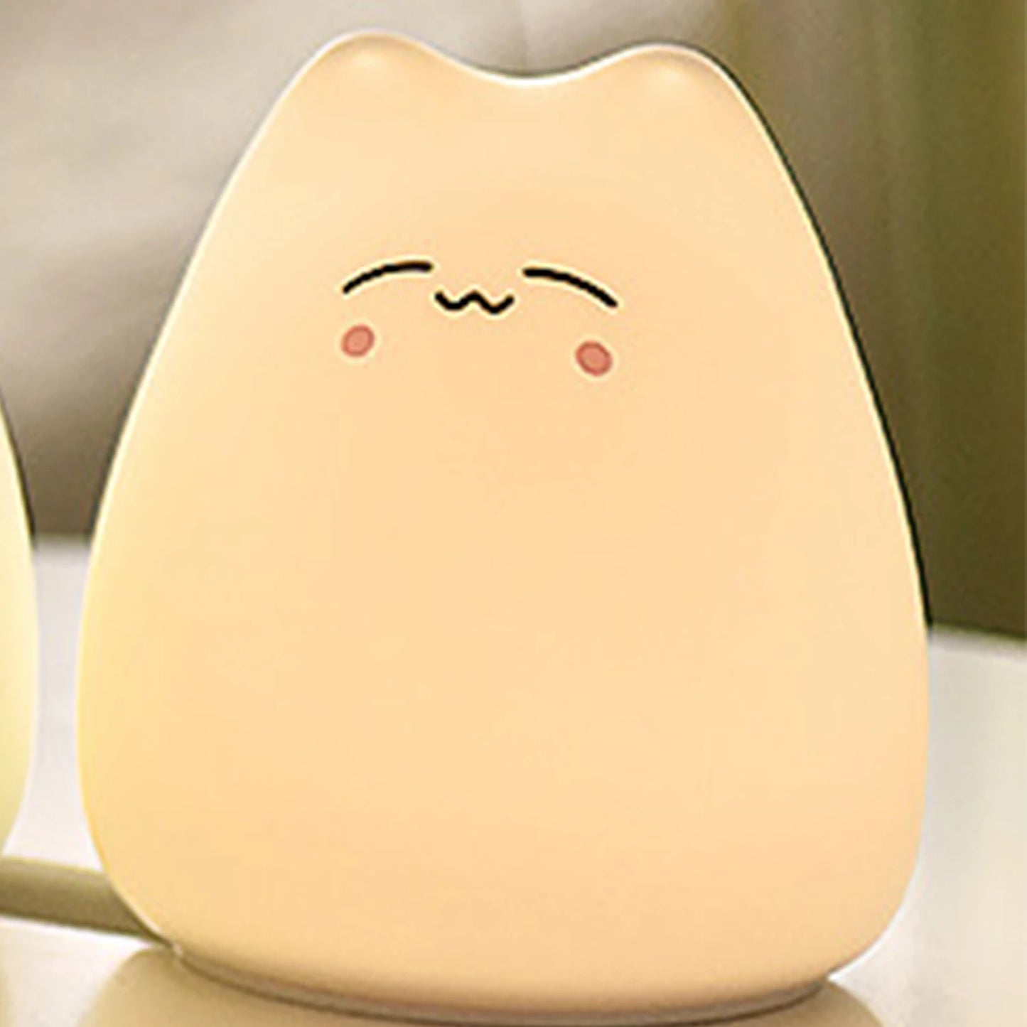 Cute Animal Night Light Novelty 3 Level Dimmable Nursery Nightlight USB Rechargeable Table Lamp for Breastfeeding Toddler Baby