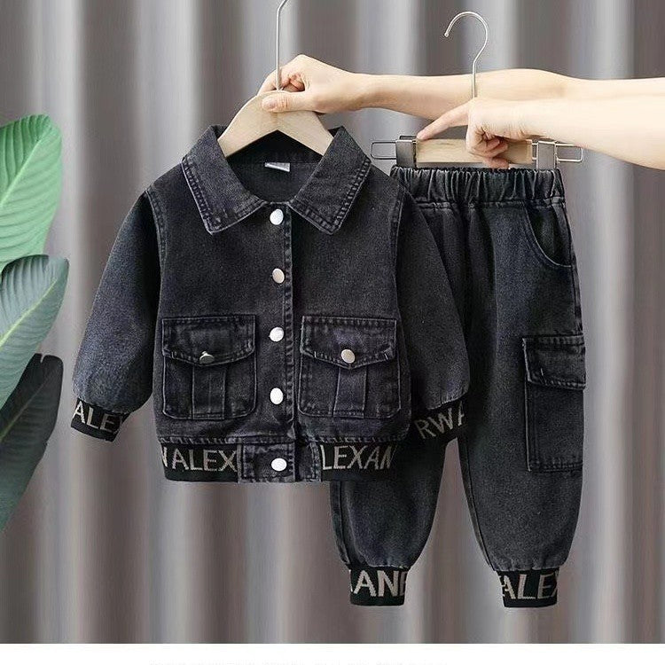 Boys Denim Suit Spring Clothes Western Style